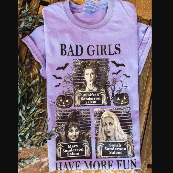 Comfort Colors Tops - NWT - Bad Girls Have More Fun Halloween TShirt